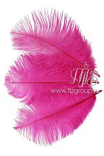 Перо страуса розовое 30-35 см